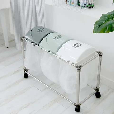 원터치 재활용 분리수거함 미니 스윙 리사이클 빈 3P