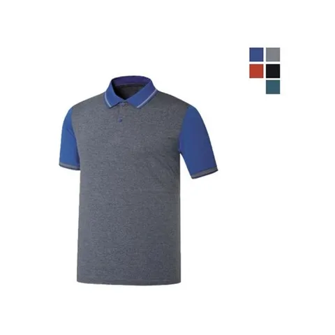 스판배색 반팔 카라티