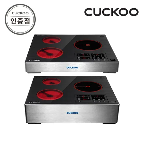 쿠쿠 CIHR-A302FB 하이브리드 3구 전기레인지 공식판매점 SJ