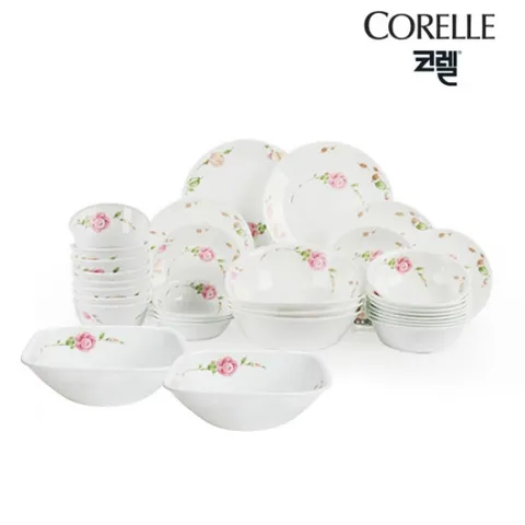코렐 장미 10인 홈세트 42P 샐러드볼