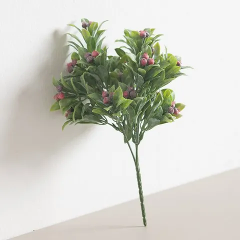 (3+1) 리프렛열매부쉬o 22cm (3컬러) 조화 식물 그린 인테리어 플렌테리어