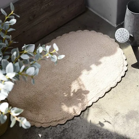 벨라이프 쁘띠레이스 욕실매트 40x60cm 베이지