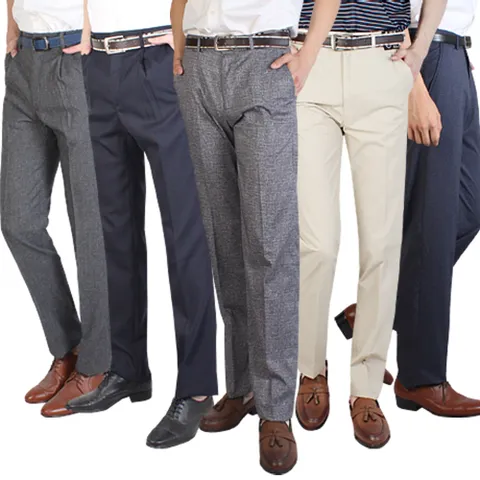 [필골드]시원하고 신축성좋은 신사정장바지 골프 면팬츠 원턱노