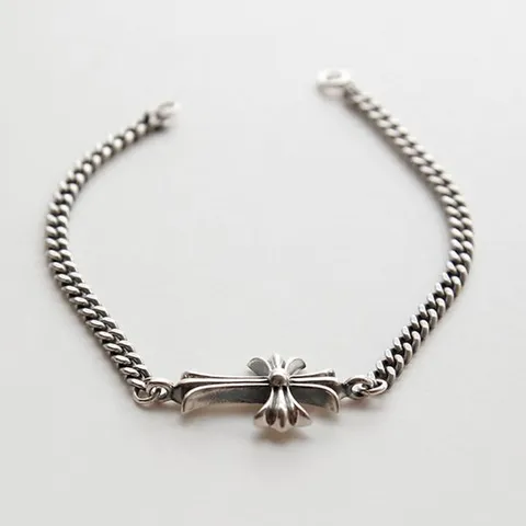 제이로렌 91B0789 크롤 십자가 엔틱 실버 체인팔찌