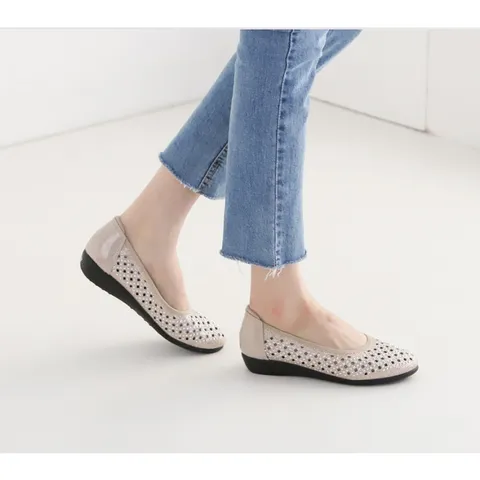 멜라니 펀칭 여성플랫/여름단화/국내생산 QM190411