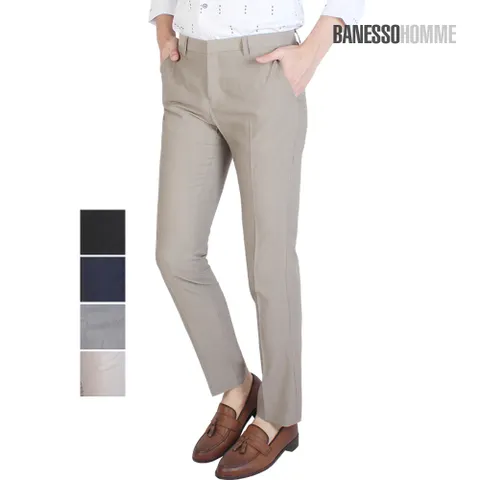 [BANESSOHomme] 스트레치 여름 슬랙스 노턱 슬림팬츠 C15-1n19-1