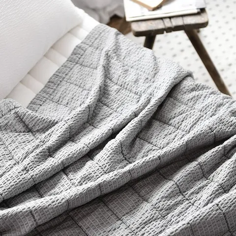 벨라이프 뱀부 리플 누비 이불 SS 그레이