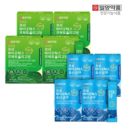 일양약품 프리바이오틱스 4박스+유산균19 4박스