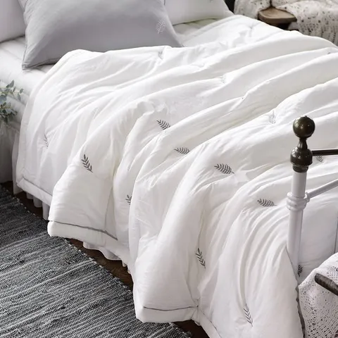 벨라이프 자수 바이오 효소 워싱 누비 이불 Q 화이트