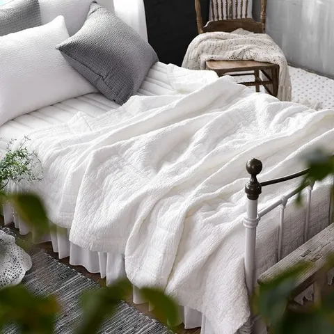 벨라이프 뱀부 리플 누비 이불 세트 SS 화이트