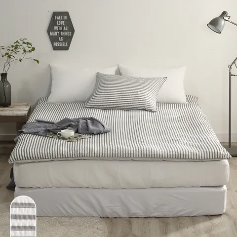 아토앤알로 엘리 시어서커 여름 토퍼커버 Q