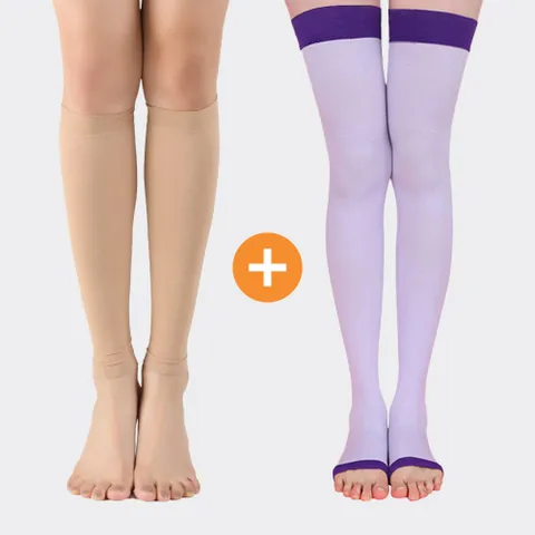 [1+1] 종아리형 압박스타킹+지압수면 압박스타킹