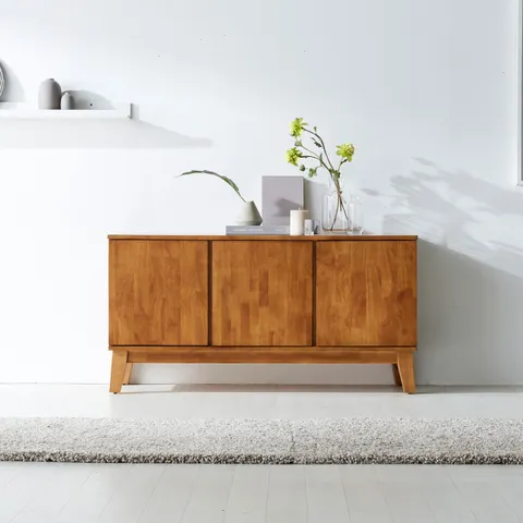 라곰 러버우드 원목 거실장 1200 - 브라운