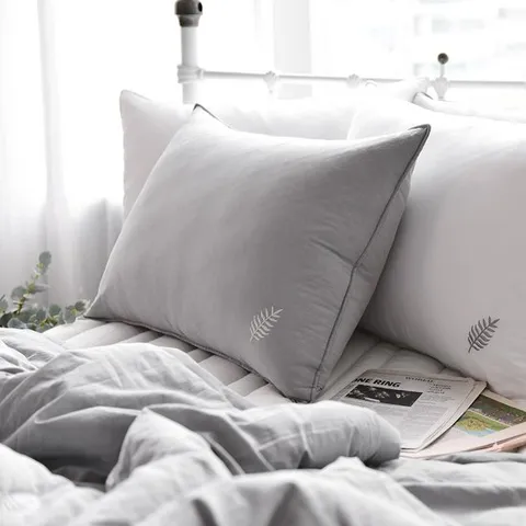 벨라이프 자수 바이오 효소 워싱 베개커버 그레이