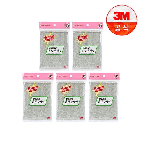 베이직 은사 수세미 1입일반세척용 5개세트