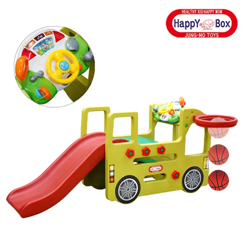 스쿨버스 미끄럼틀+멜로디판 운전놀이