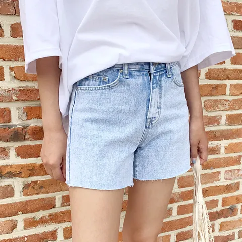 미씨엘라 S~L 아이스컬러 데님 반바지