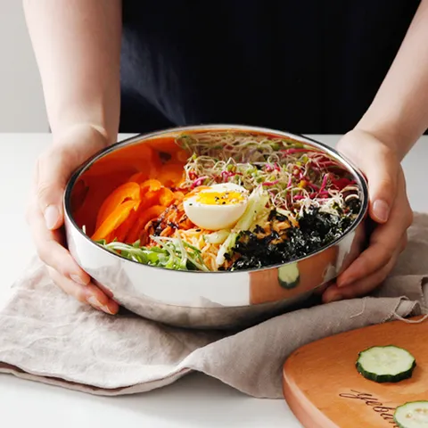 퀸센스 스텐 이중면기 중 1P 냉면기 스텐그릇