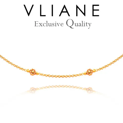 18K 핑크 플라워 목걸이