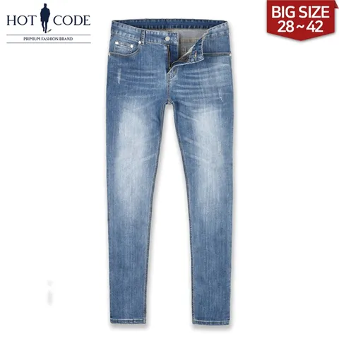 [하프클럽/핫코드]여름 남자 바지 청바지 빅사이즈 스판 슬림일자 HC073 행사