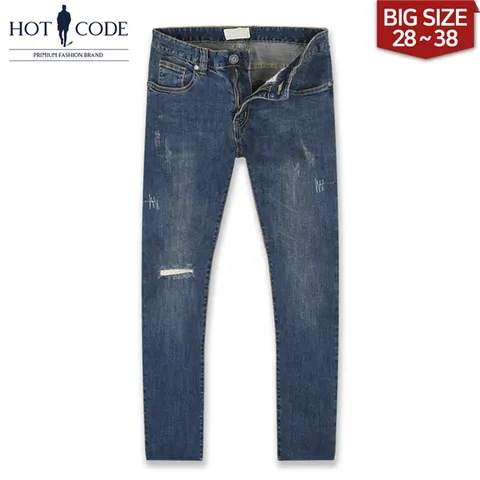 [하프클럽/핫코드]여름 남자 바지 청바지 빅사이즈 스판 슬림일자 HC8146행사