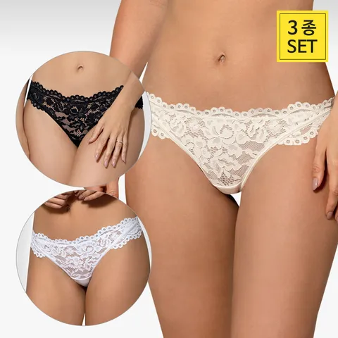 네비아 레이스 삼각티팬티 3종세트