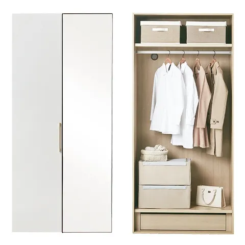 한샘 바이엘 거울옷장 100cm 높이216cm  화이트 행거형 B타입
