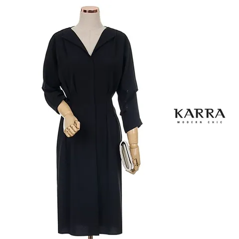 [하프클럽/카라]KARRA COLLEC 77까지오프닝카라핀턱원피스_KB9..