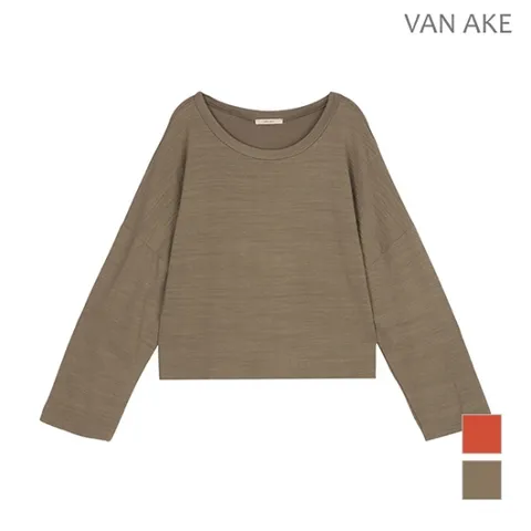 반에이크  여성 라운드넥 루즈핏 크롭 티셔츠_V7XTSQ313Z