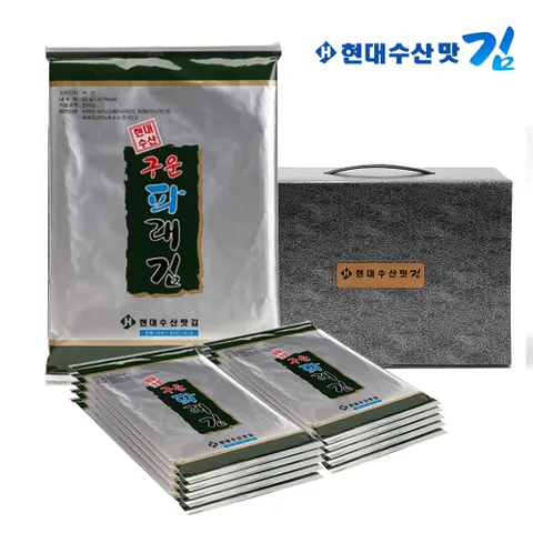 현대수산맛김 보령 대천김 파래김 8봉/구운김 조미김 전장김