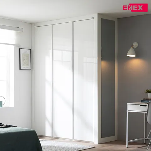 버클리 작은방 붙박이장 일반형화이트 하이그로시 1501~1700mm