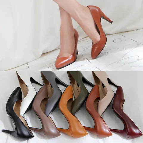 [애슬릿] 데일리 스틸레토 가을 펌프스 힐 9cm