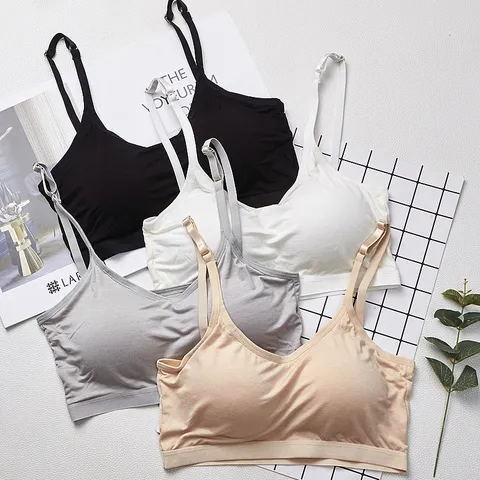 갓샵 모달 크롭 브라 튜브 탑 S-XL 캡 내장 탱크탑 면 이너 끈 나시