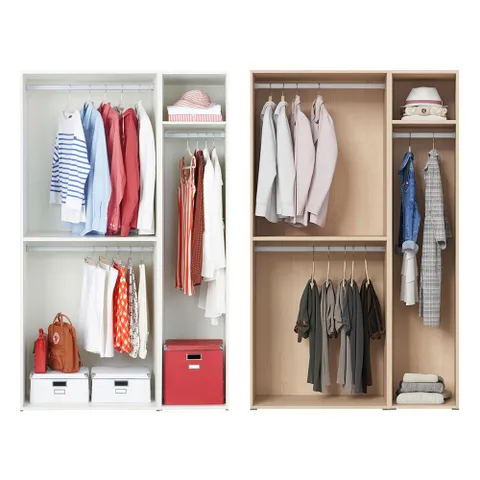 한샘 샘베딩 드레스룸 세트 120cm높이 194cm 행거형 2종