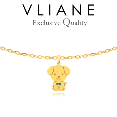 14K 스마일 퍼피 아기 목걸이 (미아방지)