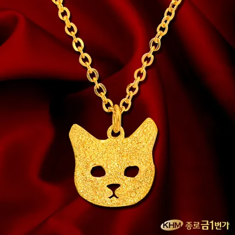 [종로금1번가] 목걸이 순금24K 주얼리 3.75g 큐티캣 이니셜 각인