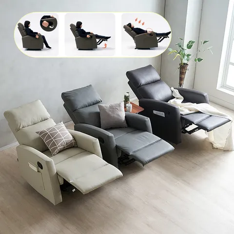 [가성비 추천] 바디 / 아벨 1인 리클라이너 소파의자 고급원단 에어레더 수동 원터치레버 쉬운관리 이지클린