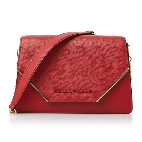 프라다 1BH129 2EEP F068Z CDO 모노크롬 사피아노 레더 숄더 백