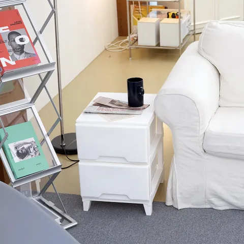 모던 데코스 플라스틱 서랍장 2단 틈새 수납장