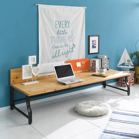 아름이와다움이 나르샤 소나무원목 스틸 좌식책상 1800