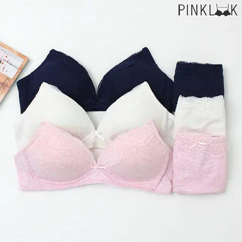 타임코튼 노와이어 브라팬티 6종세트