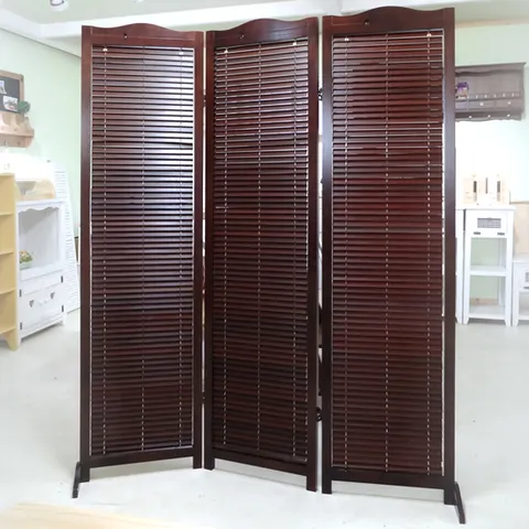 원목 3단 블라인드 파티션
