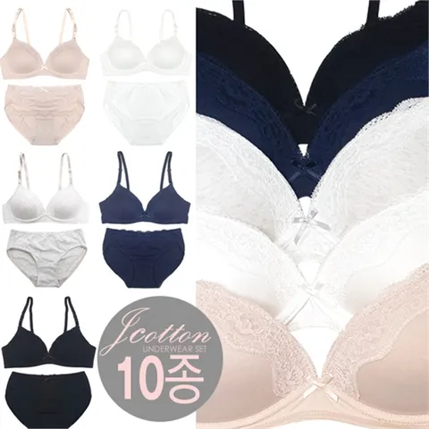 [하프클럽/제이투와이]제이코튼 면브라팬티 여성속옷세트 10종 순면 면속옷