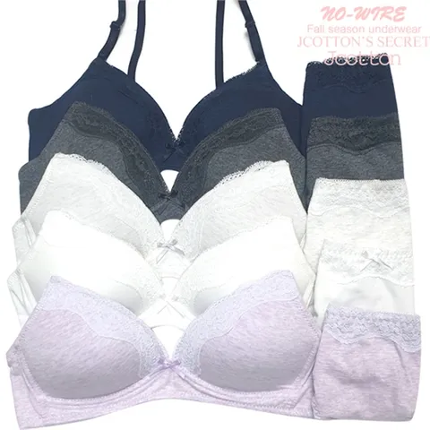 [하프클럽/제이투와이]데일리코튼노와이어5차 브라 5종 + 팬티 5종