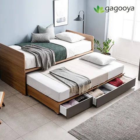 싱글 / 라온 슬라이딩 서랍형 2단침대+본넬매트