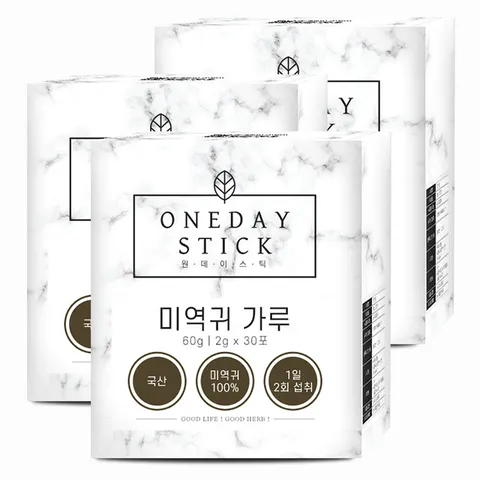 국산 미역귀 분말 가루 스틱 30포 x 2g x 3
