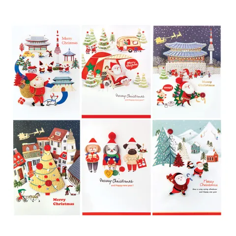 크리스마스카드 FS1032 Set6종 한세트
