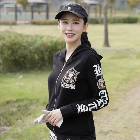 [하프클럽/체스]퀄링방패 여성골프 후드집업