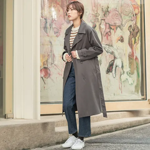 인디럭스 INDILUXE 데이지 크렌치 코트 DGY