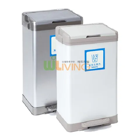 [위드리빙] 스틸분리휴지통일반 페달형/페달O,뚜껑O WL-2683